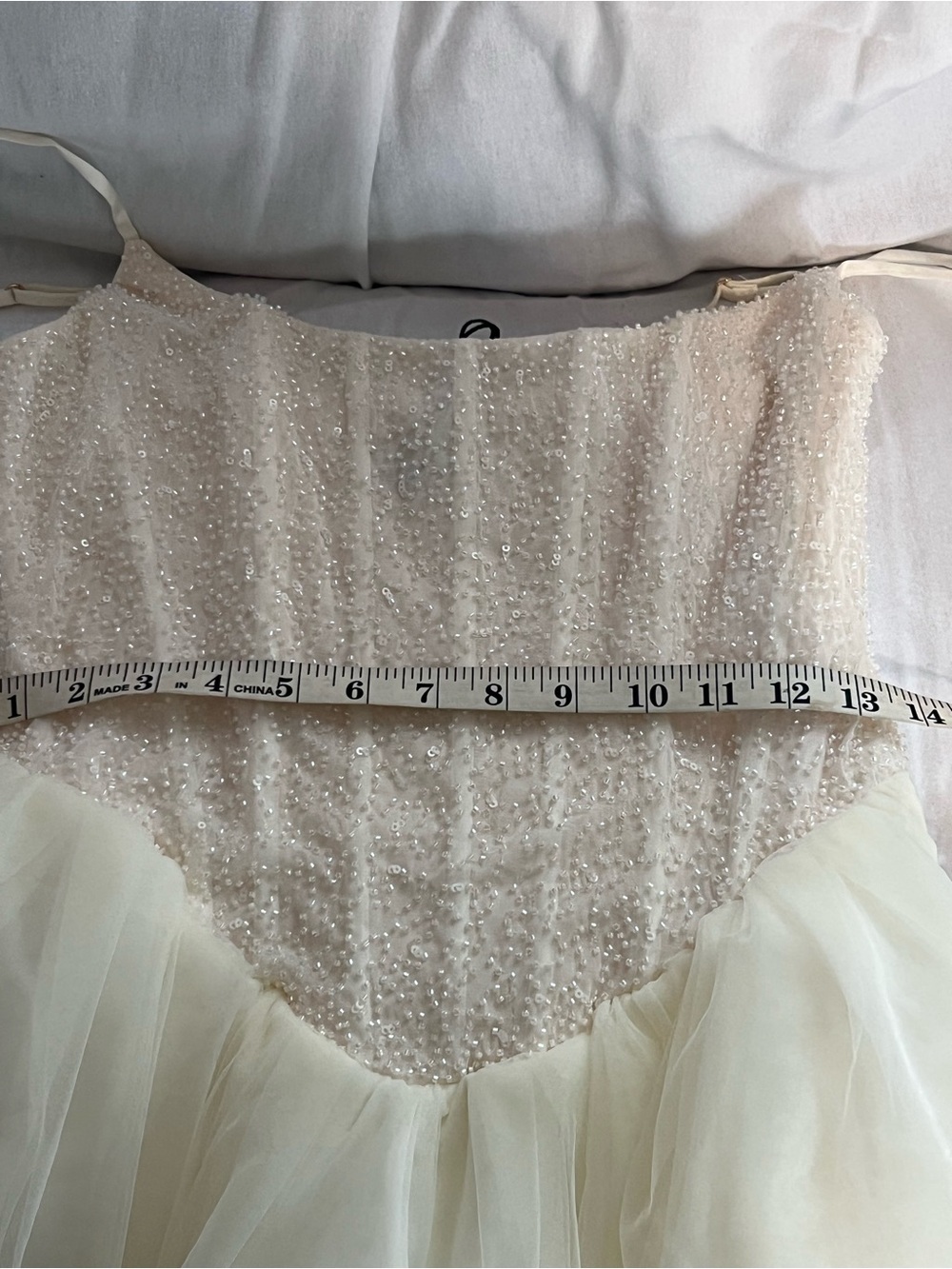 Oh Polly Ivory Beaded Mini Dress - Picture 8 of 9